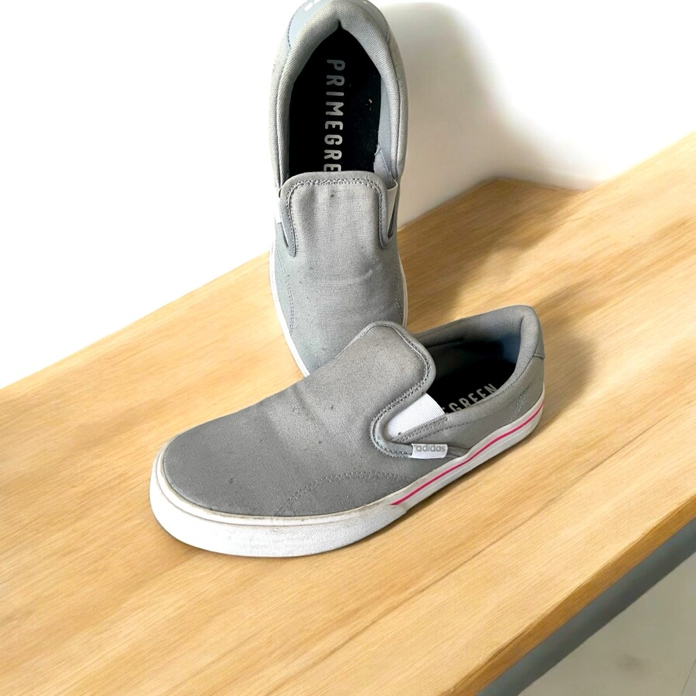Adidas slip on canvas sneakers